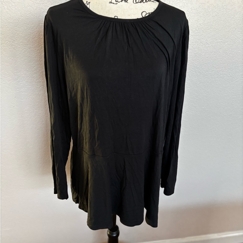 ModCloth Black Peplum Top